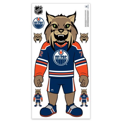 Edmonton Oilers Mascot Repositionable Wall Decal Set