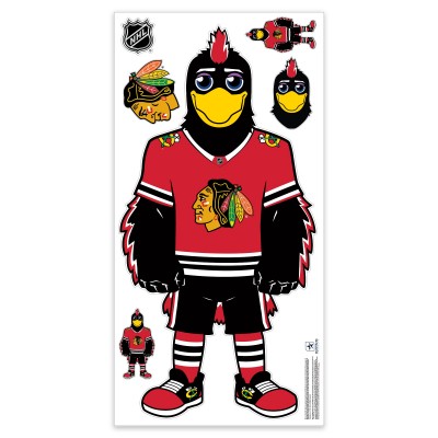 Chicago Blackhawks Mascot Repositionable Wall Decal Set
