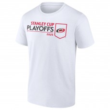 Carolina Hurricanes White 2025 Stanley Cup Playoffs Logo T-Shirt