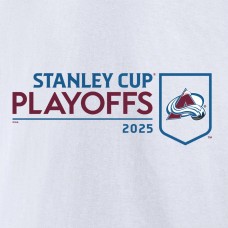 Colorado Avalanche White 2025 Stanley Cup Playoffs Logo T-Shirt