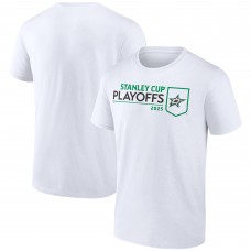 Dallas Stars White 2025 Stanley Cup Playoffs Logo T-Shirt