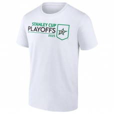 Dallas Stars White 2025 Stanley Cup Playoffs Logo T-Shirt