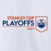 Футболка Edmonton Oilers White 2025 Stanley Cup Playoffs Logo