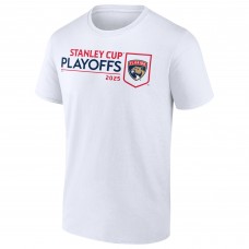Florida Panthers White 2025 Stanley Cup Playoffs Logo T-Shirt