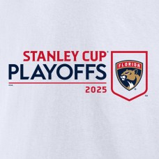 Florida Panthers White 2025 Stanley Cup Playoffs Logo T-Shirt