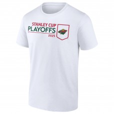 Minnesota Wild White 2025 Stanley Cup Playoffs Logo T-Shirt