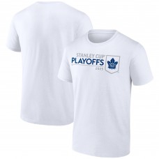 Toronto Maple Leafs White 2025 Stanley Cup Playoffs Logo T-Shirt