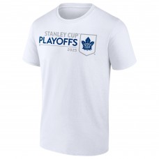 Toronto Maple Leafs White 2025 Stanley Cup Playoffs Logo T-Shirt