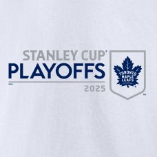 Toronto Maple Leafs White 2025 Stanley Cup Playoffs Logo T-Shirt