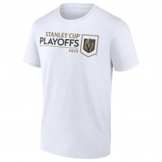 Vegas Golden Knights White 2025 Stanley Cup Playoffs Logo T-Shirt