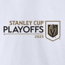Vegas Golden Knights White 2025 Stanley Cup Playoffs Logo T-Shirt