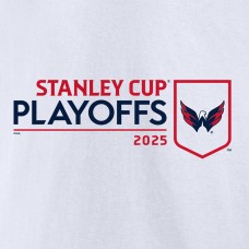 Washington Capitals White 2025 Stanley Cup Playoffs Logo T-Shirt