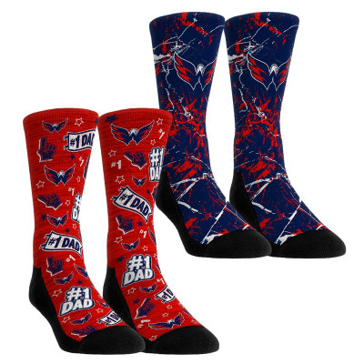 Носки Unisex Washington Capitals Rock Em Number 1 Dad 2-Pack Crew