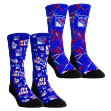 Носки Unisex New York Rangers Rock Em Number 1 Dad 2-Pack Crew Носки Unisex New York Rangers Rock Em Number 1 Dad 2-Pack Crew