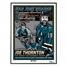 San Jose Sharks Joe Thornton Phenom Gallery Jersey Retirement 18 x 24 Deluxe Framed Serigraph Print San Jose Sharks Joe Thornton Phenom Gallery Jersey Retirement 18 x 24 Deluxe Framed Serigraph Print