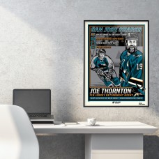 San Jose Sharks Joe Thornton Phenom Gallery Jersey Retirement 18 x 24 Deluxe Framed Serigraph Print San Jose Sharks Joe Thornton Phenom Gallery Jersey Retirement 18 x 24 Deluxe Framed Serigraph Print