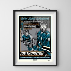 San Jose Sharks Joe Thornton Phenom Gallery Jersey Retirement 18 x 24 Deluxe Framed Serigraph Print San Jose Sharks Joe Thornton Phenom Gallery Jersey Retirement 18 x 24 Deluxe Framed Serigraph Print