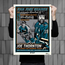 San Jose Sharks Joe Thornton Phenom Gallery Jersey Retirement 18 x 24 Deluxe Framed Serigraph Print San Jose Sharks Joe Thornton Phenom Gallery Jersey Retirement 18 x 24 Deluxe Framed Serigraph Print