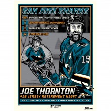 San Jose Sharks Joe Thornton Phenom Gallery Jersey Retirement 18 x 24 Deluxe Framed Serigraph Print San Jose Sharks Joe Thornton Phenom Gallery Jersey Retirement 18 x 24 Deluxe Framed Serigraph Print