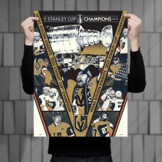 Vegas Golden Knights Phenom Gallery 2023 Stanley Cup Champions 18 x 24 Serigraph