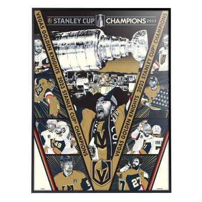 Vegas Golden Knights Phenom Gallery 2023 Stanley Cup Champions 18 x 24 Deluxe Framed Serigraph Print