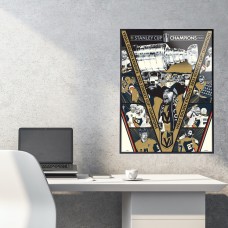 Vegas Golden Knights Phenom Gallery 2023 Stanley Cup Champions 18 x 24 Deluxe Framed Serigraph Print