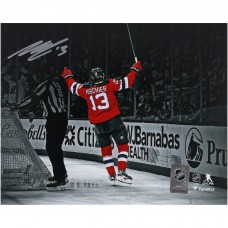 Nico Hischier New Jersey Devils Autographed Fanatics Authentic 8 x 10 Celebration Spotlight Photograph