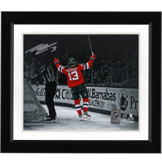 Фото с автографом Nico Hischier New Jersey Devils Fanatics Authentic 8 x 10 Celebration Spotlight