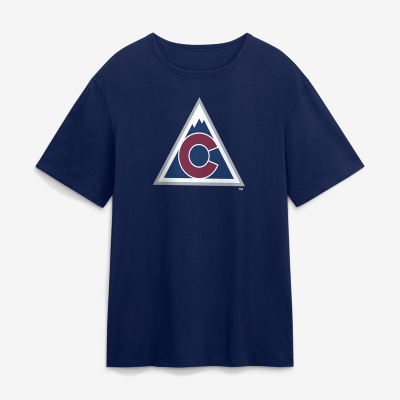Colorado Avalanche Fanatics Athletic Navy Elevated Essential T-Shirt