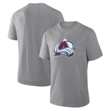 Colorado Avalanche Fanatics Heather Gray Elevated Tri-Blend T-Shirt