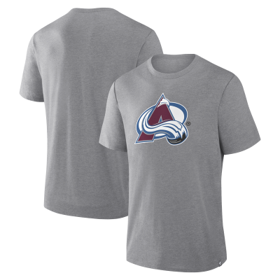 Colorado Avalanche Fanatics Heather Gray Elevated Tri-Blend T-Shirt