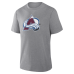 Colorado Avalanche Fanatics Heather Gray Elevated Tri-Blend T-Shirt