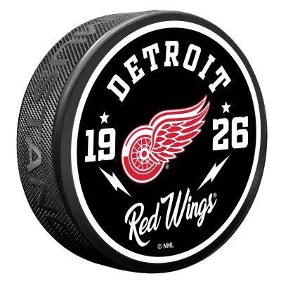 Detroit Red Wings Bolt Hockey Puck