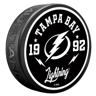 Tampa Bay Lightning Bolt Hockey Puck