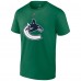 Vancouver Canucks Brock Boeser Fanatics Green Authentic Stack Name & Number T-Shirt