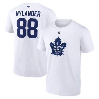 Футболка Toronto Maple Leafs William Nylander Fanatics Navy Authentic Stack Name & Number