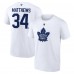 Футболка Toronto Maple Leafs Auston Matthews Fanatics White Authentic Stack Name & Number