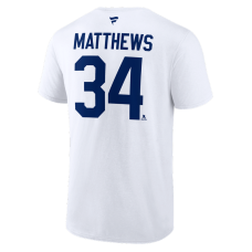 Футболка Auston Matthews Toronto Maple Leafs Fanatics Authentic Stack Name & Number - White