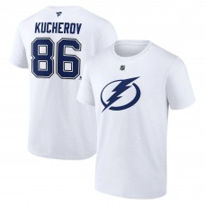Футболка Tampa Bay Lightning Nikita Kucherov Fanatics White Authentic Stack Name & Number Футболка Tampa Bay Lightning Nikita Kucherov Fanatics White Authentic Stack Name & Number