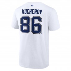 Футболка Tampa Bay Lightning Nikita Kucherov Fanatics White Authentic Stack Name & Number Футболка Tampa Bay Lightning Nikita Kucherov Fanatics White Authentic Stack Name & Number