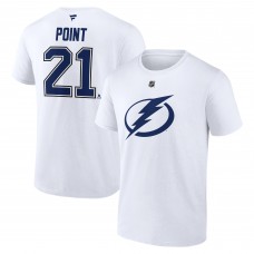 Футболка Tampa Bay Lightning Brayden Point Fanatics White Authentic Stack Name & Number Футболка Tampa Bay Lightning Brayden Point Fanatics White Authentic Stack Name & Number