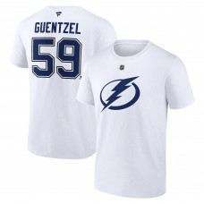 Футболка Tampa Bay Lightning Jake Guentzel Fanatics White Authentic Stack Name & Number Футболка Tampa Bay Lightning Jake Guentzel Fanatics White Authentic Stack Name & Number