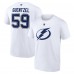 Футболка Tampa Bay Lightning Jake Guentzel Fanatics White Authentic Stack Name & Number