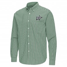 Dallas Stars Antigua Hunter Green Ellis Tri-Blend Long Sleeve Button-Down Shirt