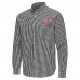 Detroit Red Wings Antigua Black Ellis Tri-Blend Long Sleeve Button-Down Shirt