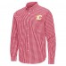 Calgary Flames Antigua Red Ellis Tri-Blend Long Sleeve Button-Down Shirt