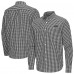 Los Angeles Kings Antigua Black Ellis Tri-Blend Long Sleeve Button-Down Shirt