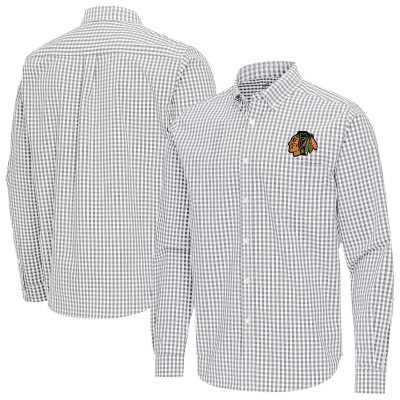 Рубашка Chicago Blackhawks Antigua Gray Ellis Tri-Blend
