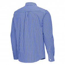 Montreal Canadiens Antigua Blue Ellis Tri-Blend Long Sleeve Button-Down Shirt