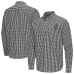 Seattle Kraken Antigua Black Ellis Tri-Blend Long Sleeve Button-Down Shirt